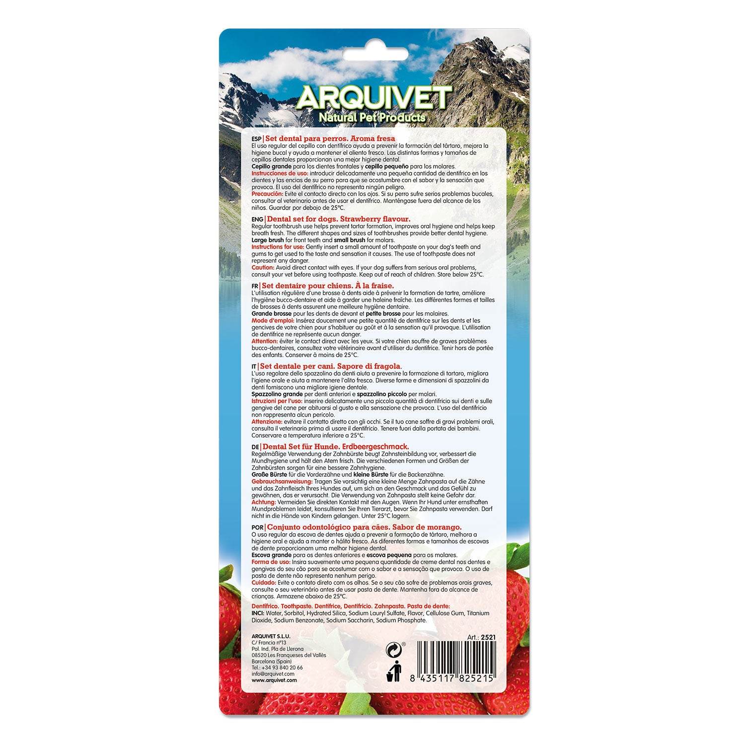 arquivet-kit-dentaire-chien-dentifrice-fraise-brosses image 4