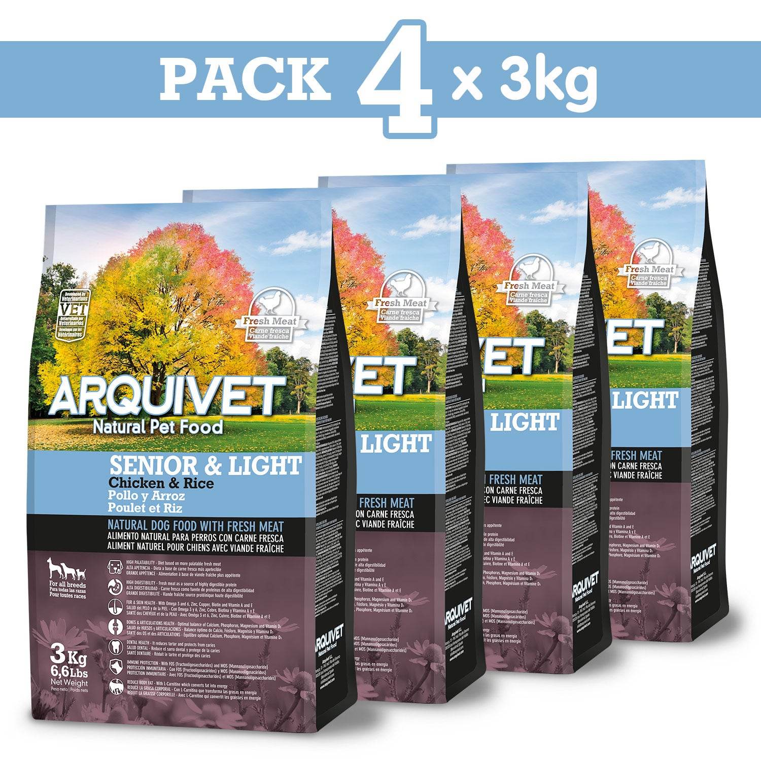 arquivet-super-premium-light-croquettes-chien-poulet-3-kg image 5