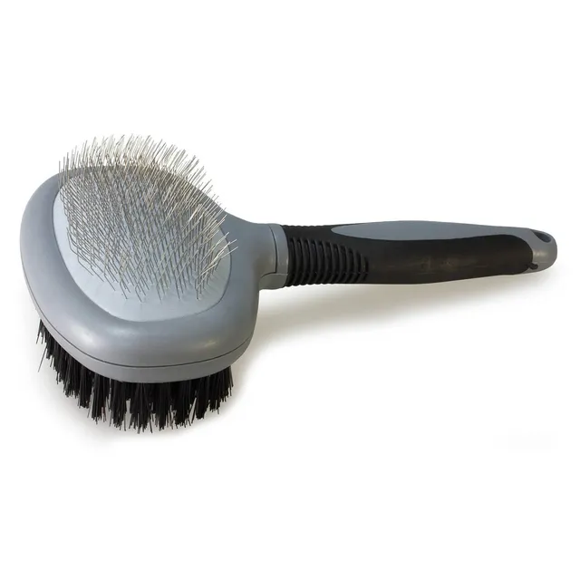 arquivet-brosse-double-ovale-19x11-cm-toilettage-chien image 1