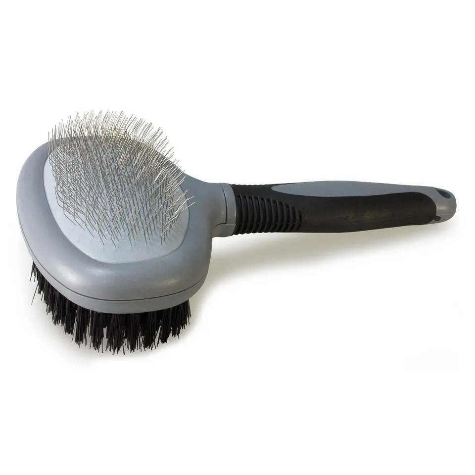 arquivet-brosse-double-ovale-19x11-cm-toilettage-chien image 1