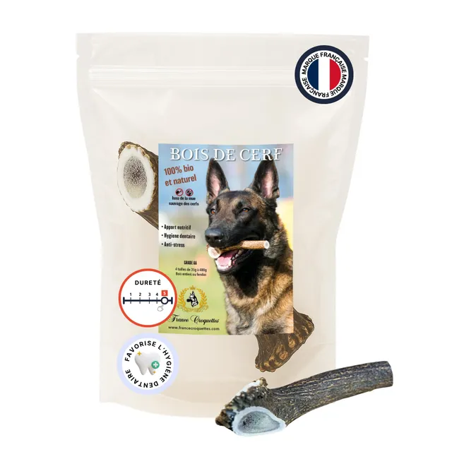 france-croquettes-bois-de-cerf-s-50-g-friandise-chien image 1