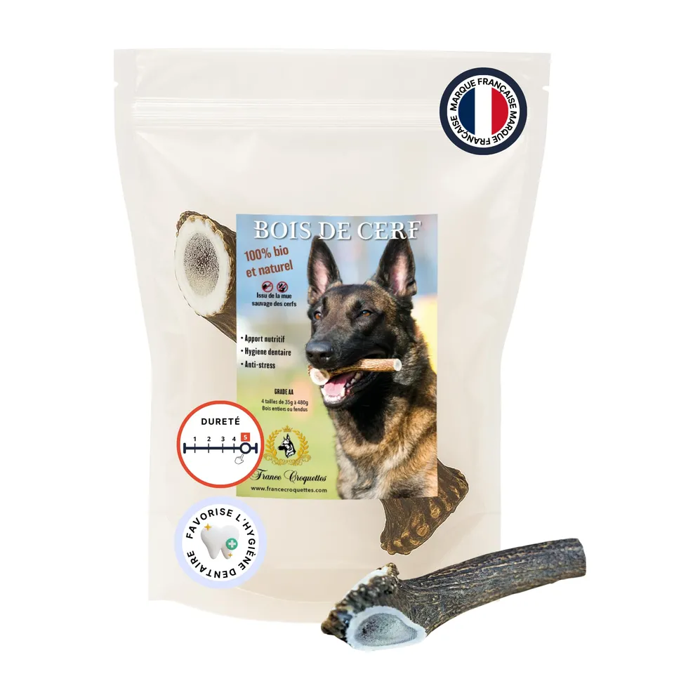 france-croquettes-bois-de-cerf-s-50-g-friandise-chien image 1