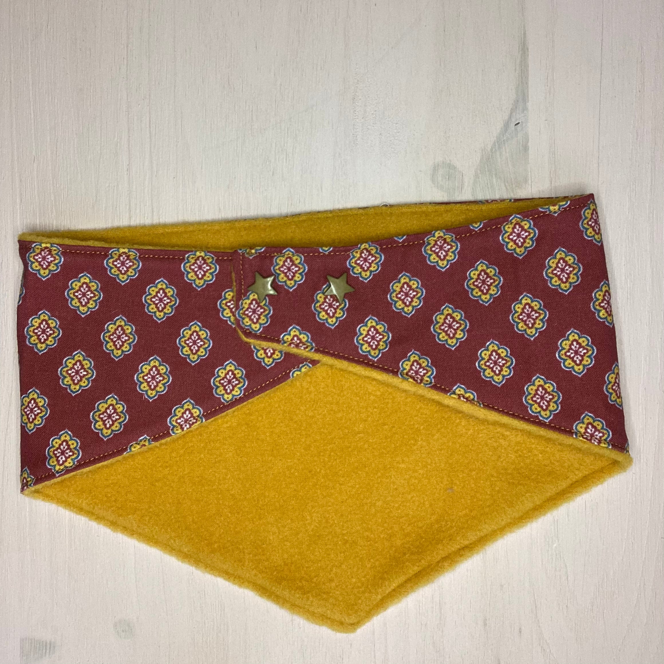 carabidule-les-l-gers-cravate-bandana-chien-brique-moutarde image 2
