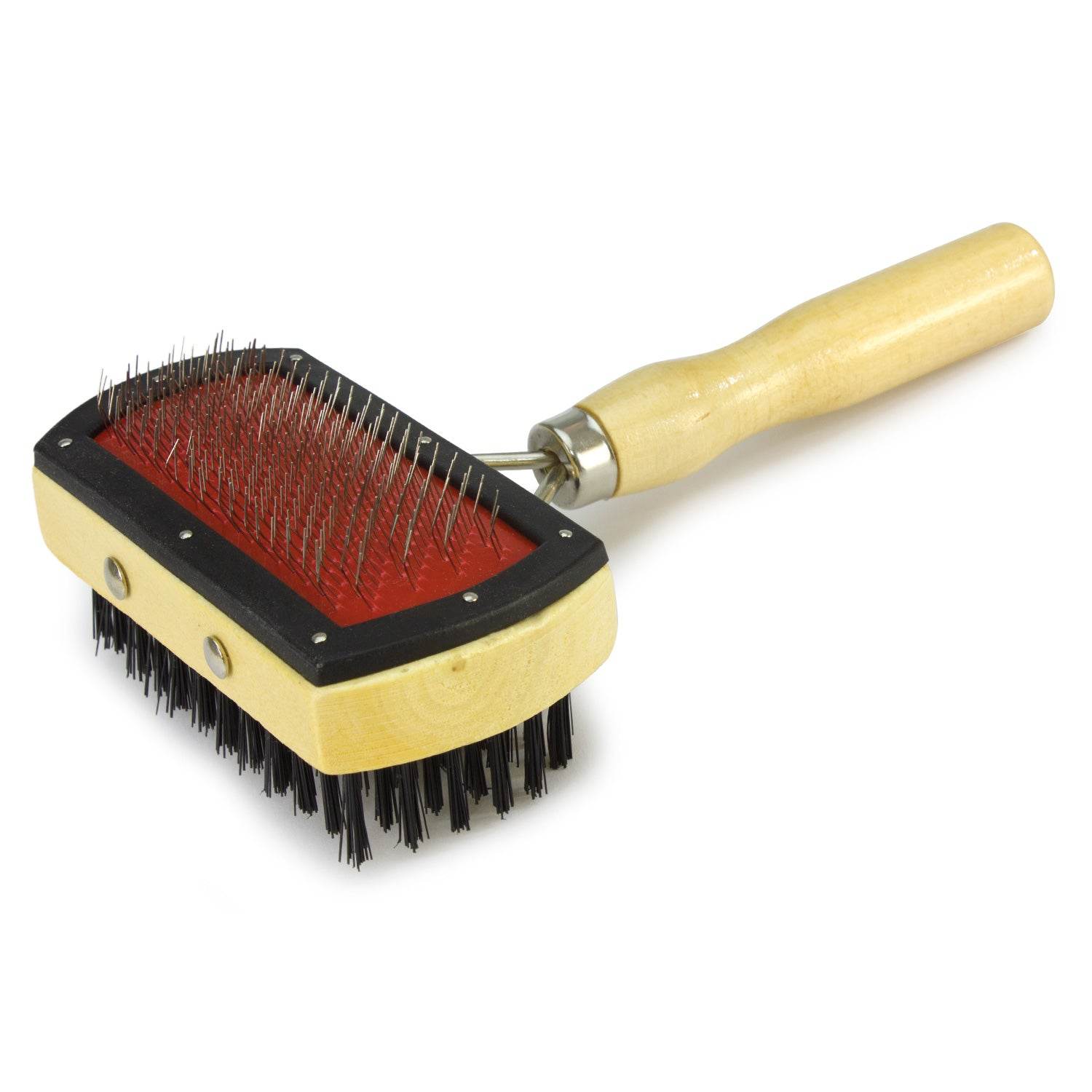 arquivet-brosse-carde-double-manche-bois-chien image 1