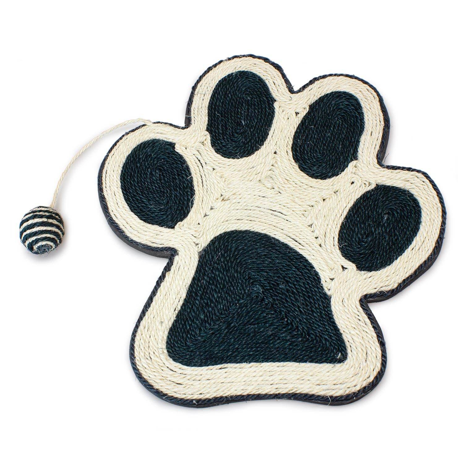arquivet-tapis-griffoir-chat-avec-balle-orange-blanc-40-x-36-cm image 1
