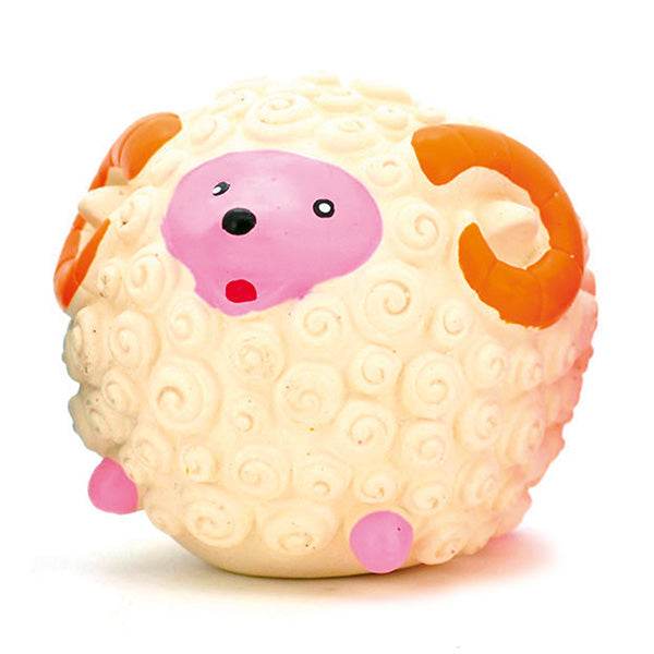 arquivet-jouet-latex-couineur-chien-mouton-blanc-7-cm image 1
