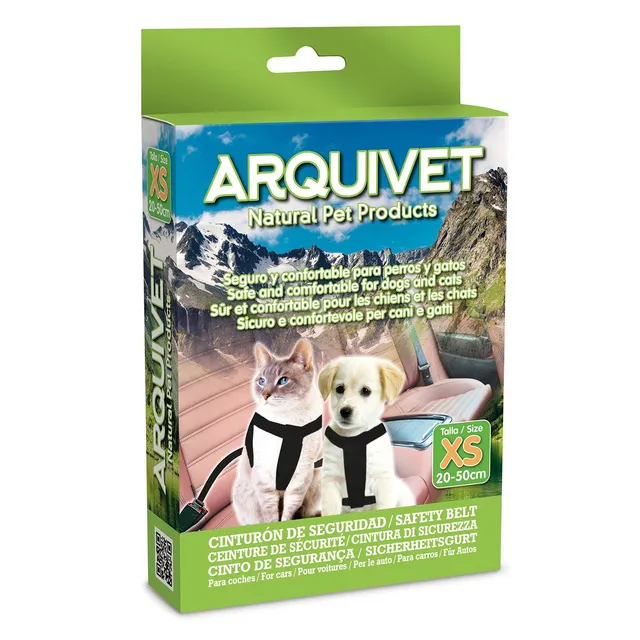 arquivet-transport-chien-ceinture-voiture-r-glable-20x50-cm image 1
