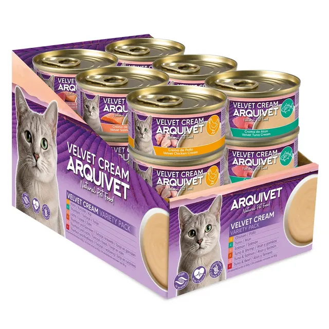 arquivet-velvet-cream-p-t-e-chien-24x80g-assortiment-sans-c-r-ales image 1