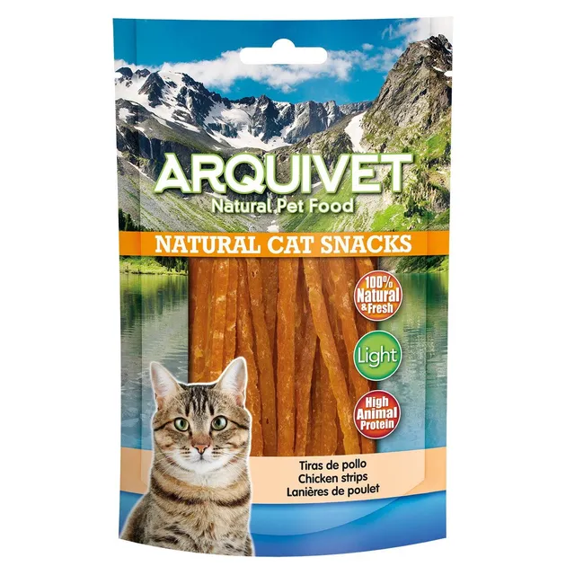 arquivet-lamelles-poulet-snack-chat-50-g-naturel image 1
