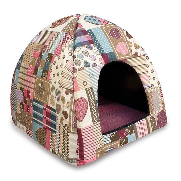 arquivet-igloo-imprim-panier-chien-40x40x45-cm-toiles-noires image 3