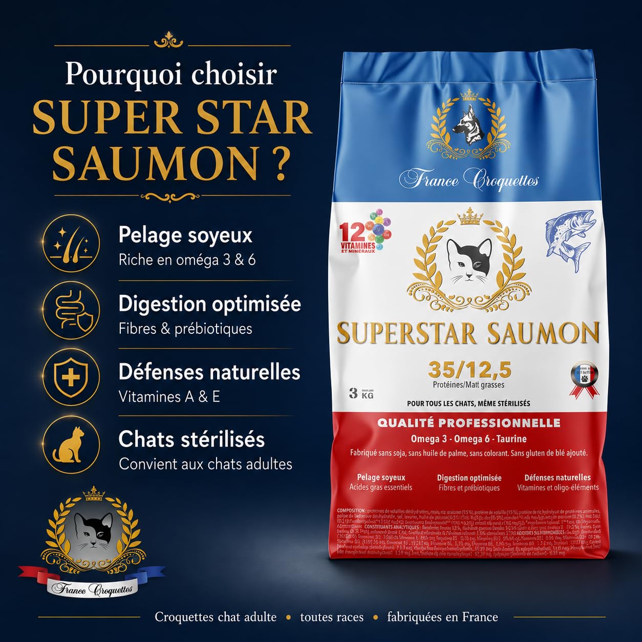 france-croquettes-super-star-saumon-friandises-chat-3-kg image 2