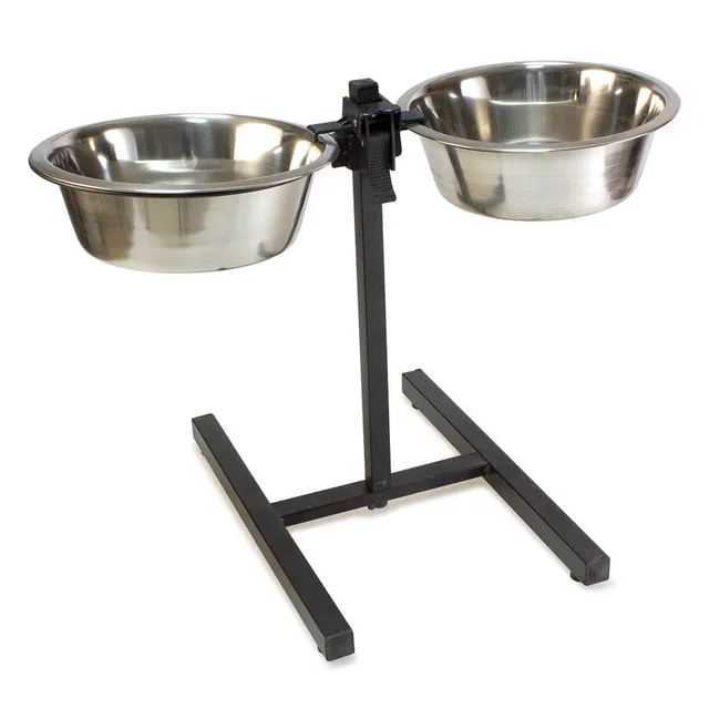 arquivet-support-haut-2-gamelles-inox-chien-2x1-8-l image 1