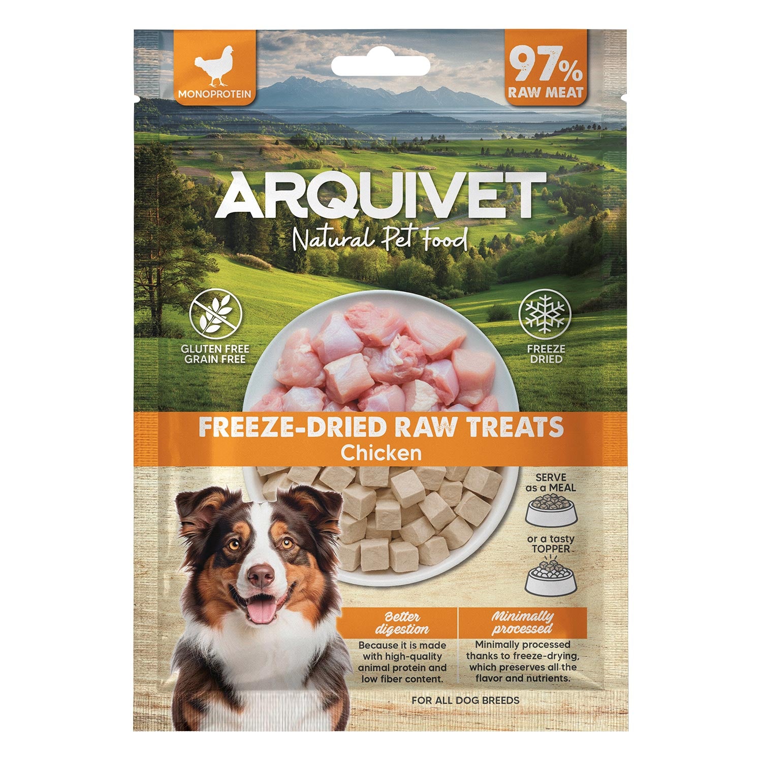 arquivet-freeze-dried-chicken-cubes-snack-poulet-chien-50-g image 1