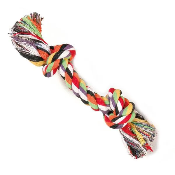 arquivet-corde-coton-double-n-ud-jouet-chien-15-cm image 1