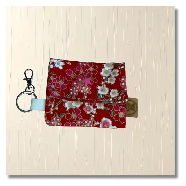 carabidule-sakura-pochette-sacs-crottes-shiba-tissu image 1