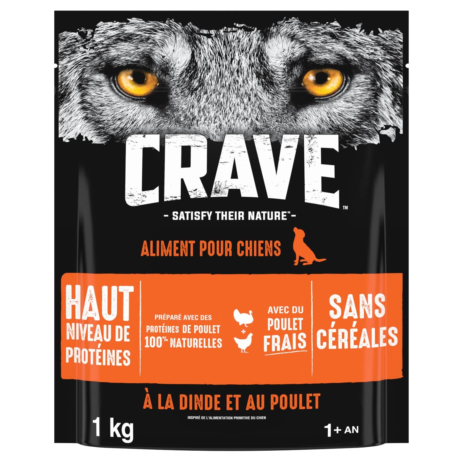 crave-dry-dog-food-croquettes-chien-dinde-poulet-6x1kg-prot-ines image 1