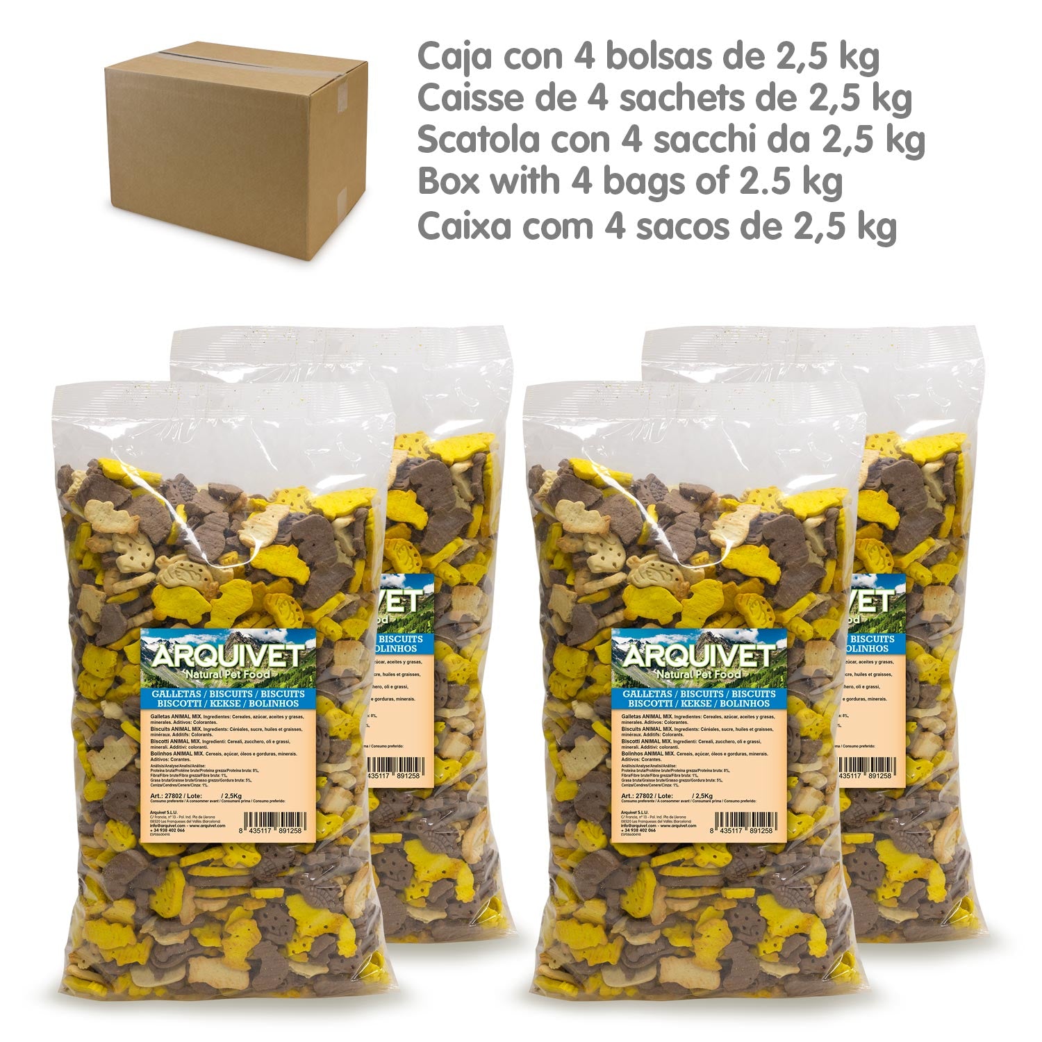arquivet-animal-mix-biscuit-chien-200g-formes-animales image 7