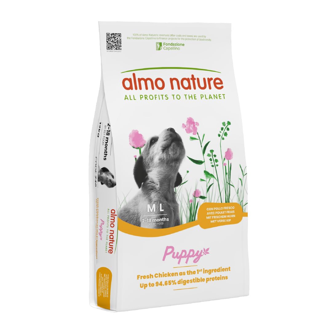 almo-nature-holistic-puppy-m-poulet-croquettes-chiot-12kg image 1