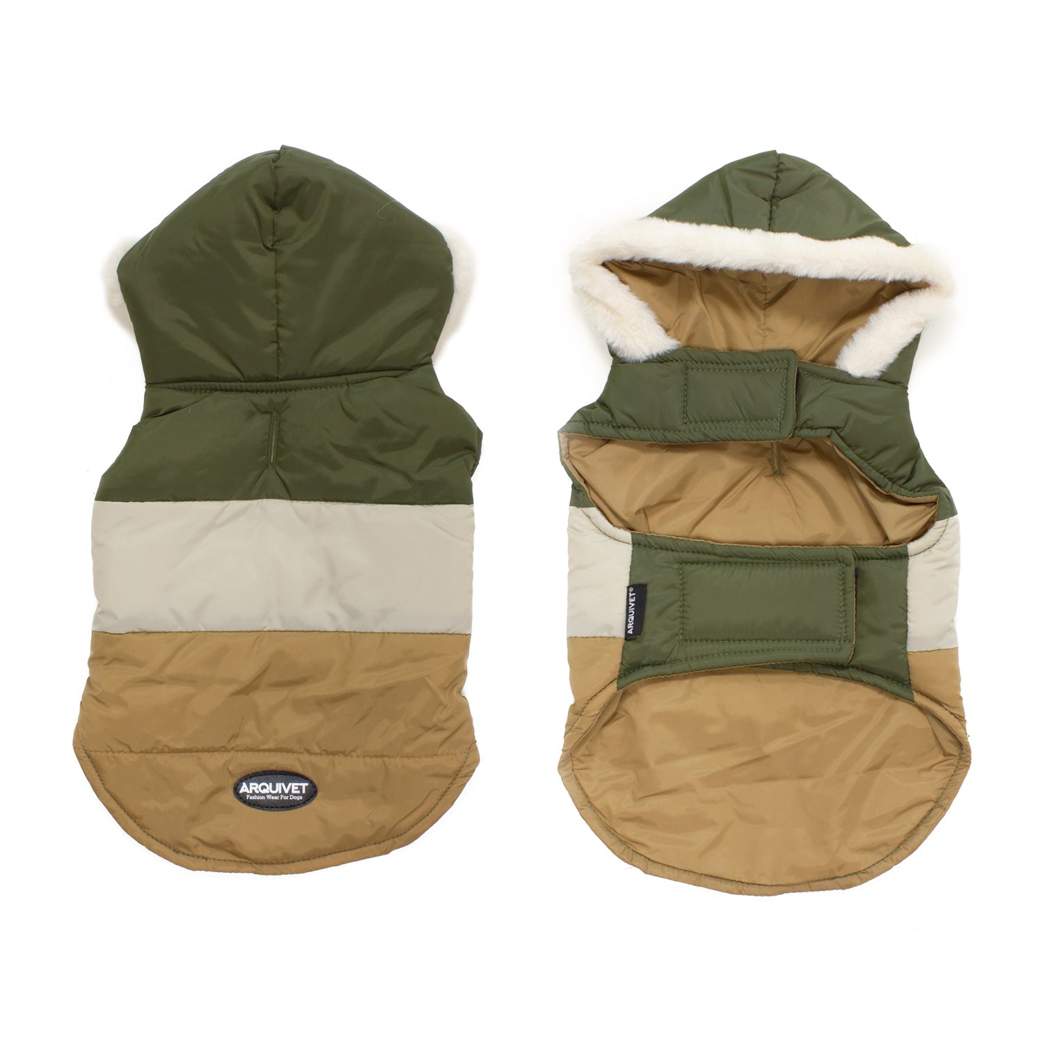 arquivet-kailash-manteau-chien-capuche-m-30-cm-beige image 2