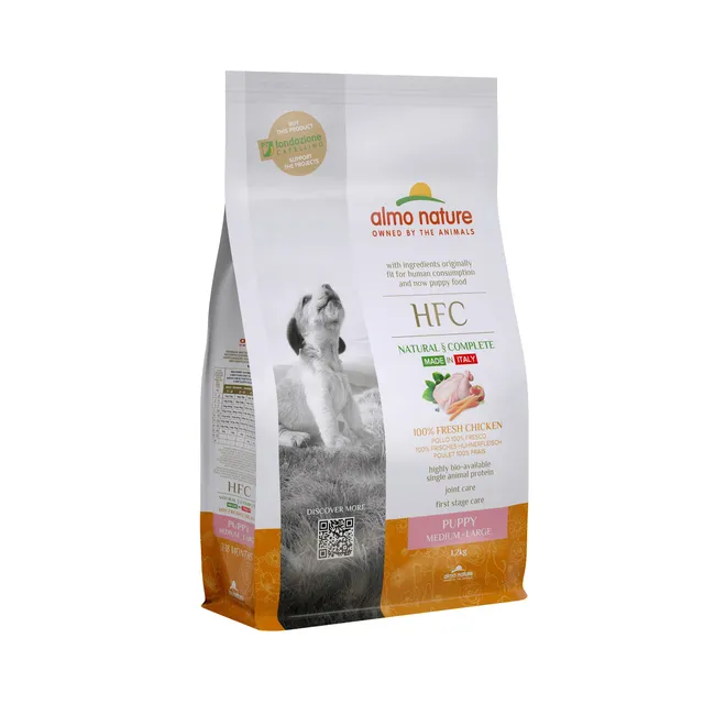 almo-nature-hfc-puppy-m-l-poulet-croquettes-chiot-1-2kg image 1