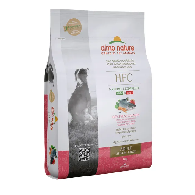 almo-nature-hfc-adult-croquettes-chien-saumon-moyen-grand-8kg image 1