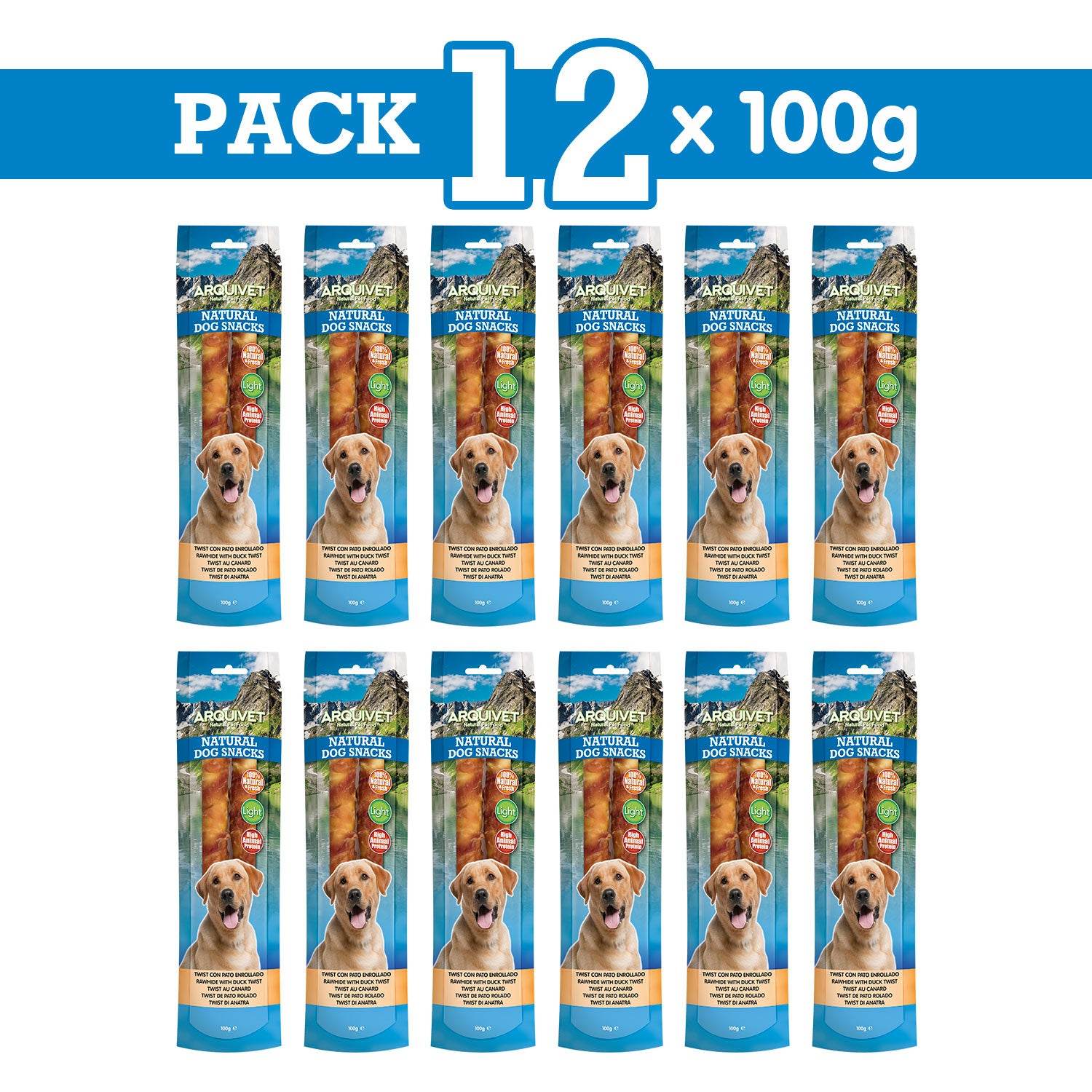 arquivet-duck-twist-friandise-canard-chien-100-g-13-cm image 8