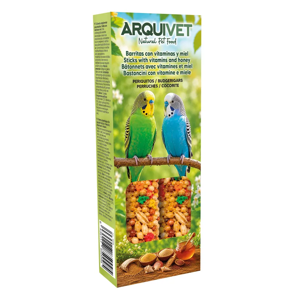 arquivet-sticks-miel-vitamines-nourriture-perruche-110-g image 1