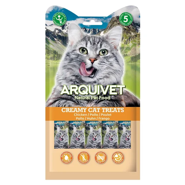 arquivet-creamy-friandise-chat-poulet-5x14-g image 1
