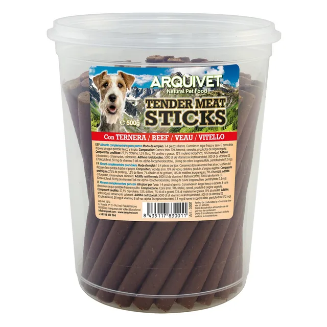 arquivet-beef-sticks-friandise-chien-b-uf-tendre-500-g image 1