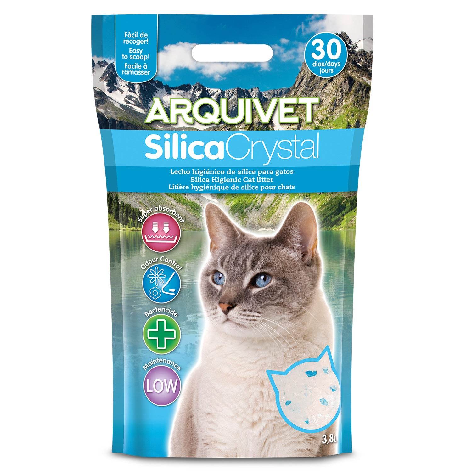 arquivet-liti-re-chat-silice-cristal-3-8-l image 1