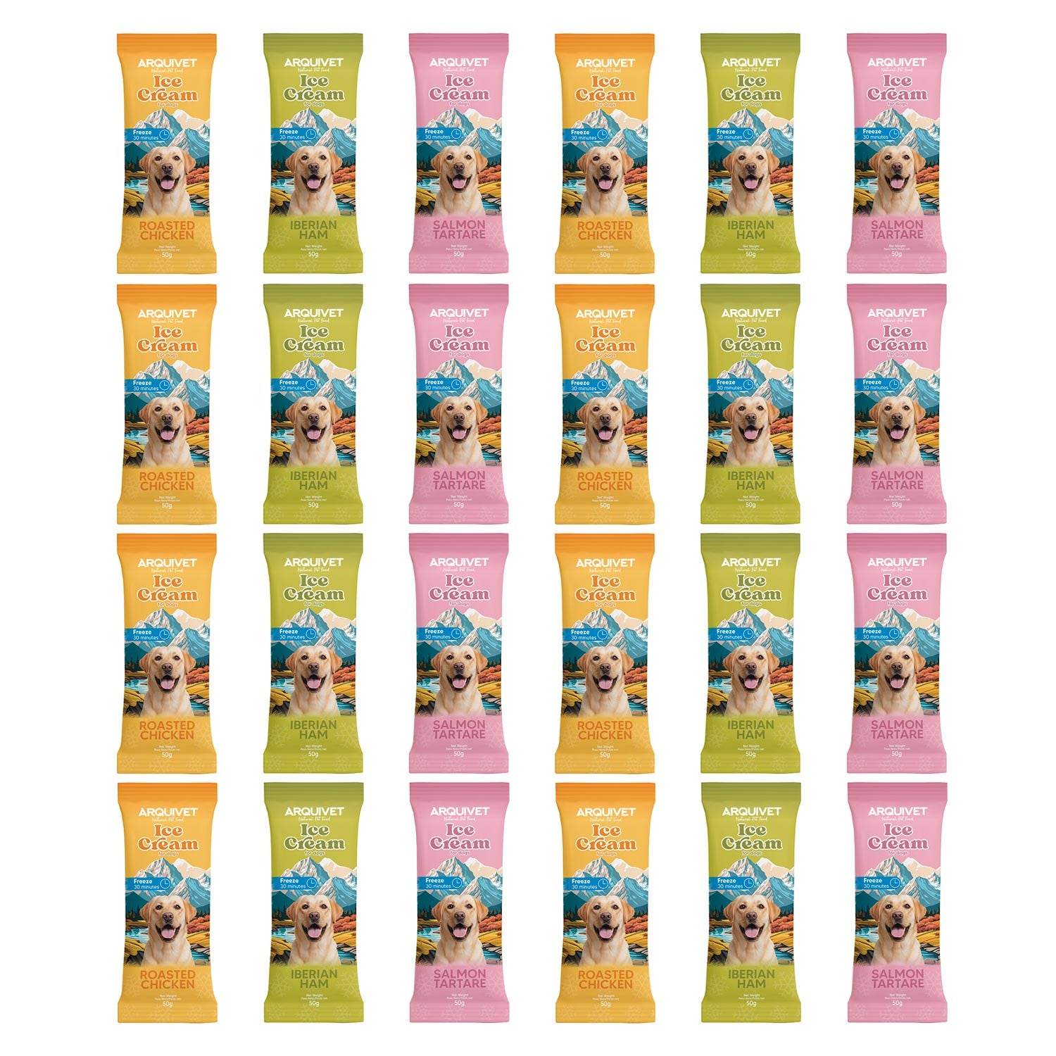 arquivet-glace-pour-chien-multi-parfums-pack-24-friandise image 1