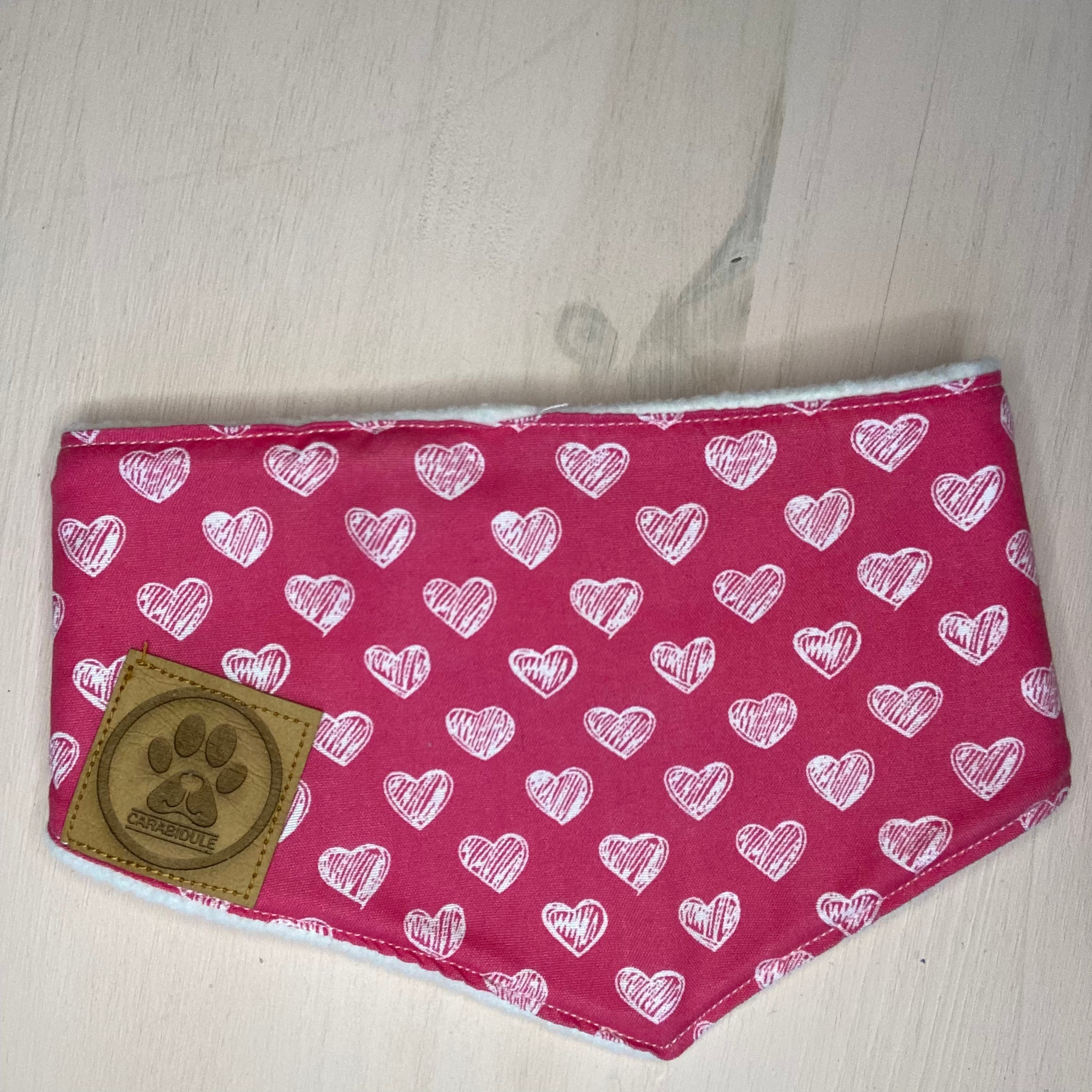 carabidule-coeur-bandana-chien-coton-r-versible image 1
