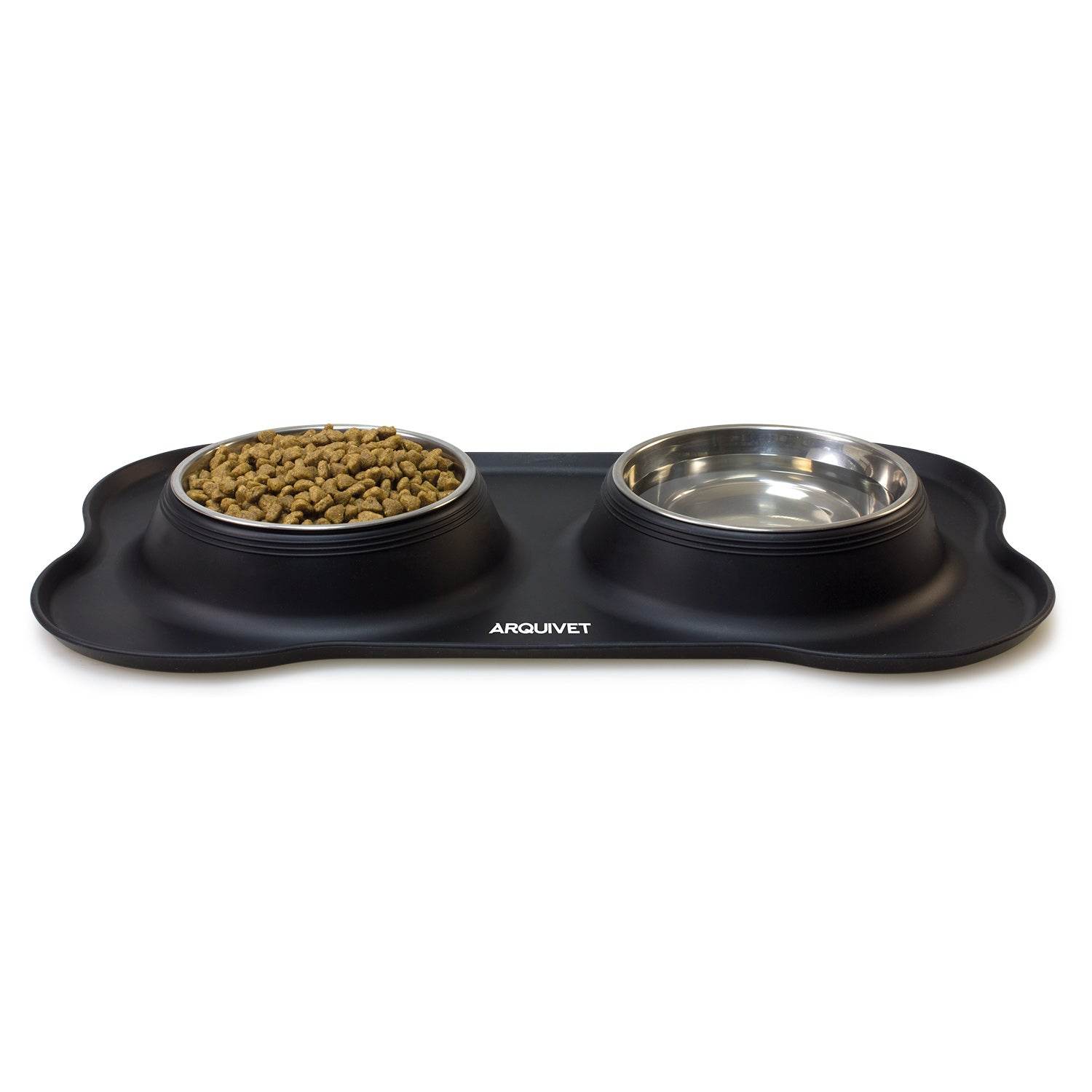 arquivet-double-gamelle-inox-chien-chat-2x400-ml-tapis-silicone image 6