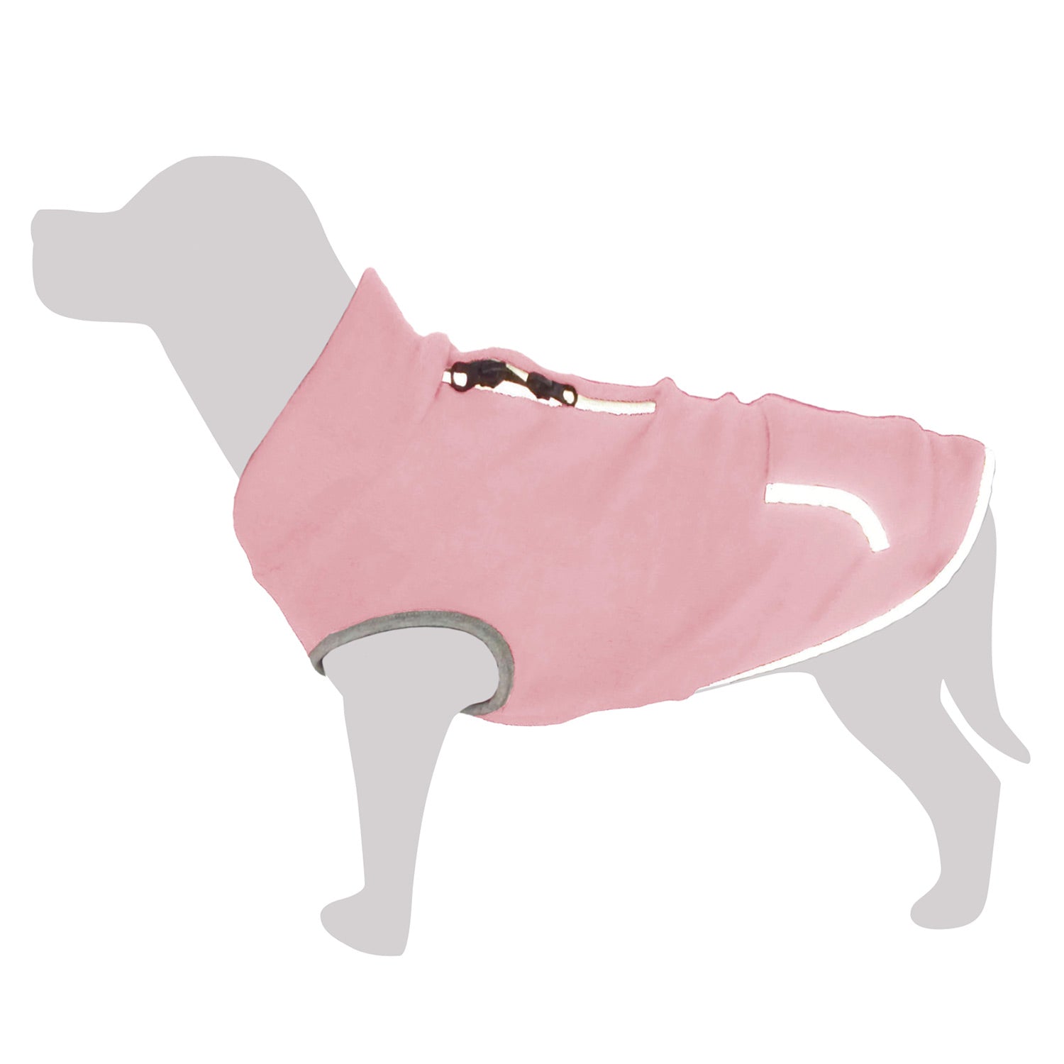arquivet-manteau-chien-polaire-rose-ararat-s-25-cm-stretch image 2