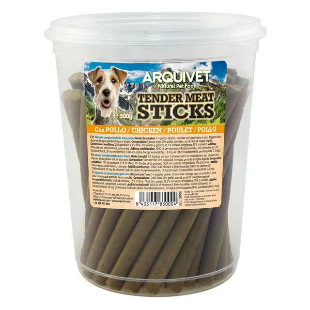 arquivet-chicken-sticks-friandise-chien-poulet-500-g image 1