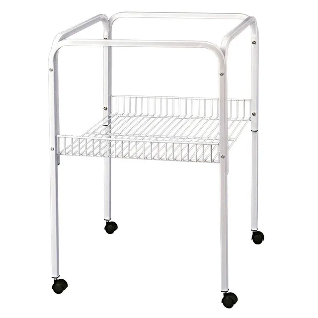 arquivet-support-cage-oiseau-ancona-blanc-48x48x70-5-cm-roulettes image 1