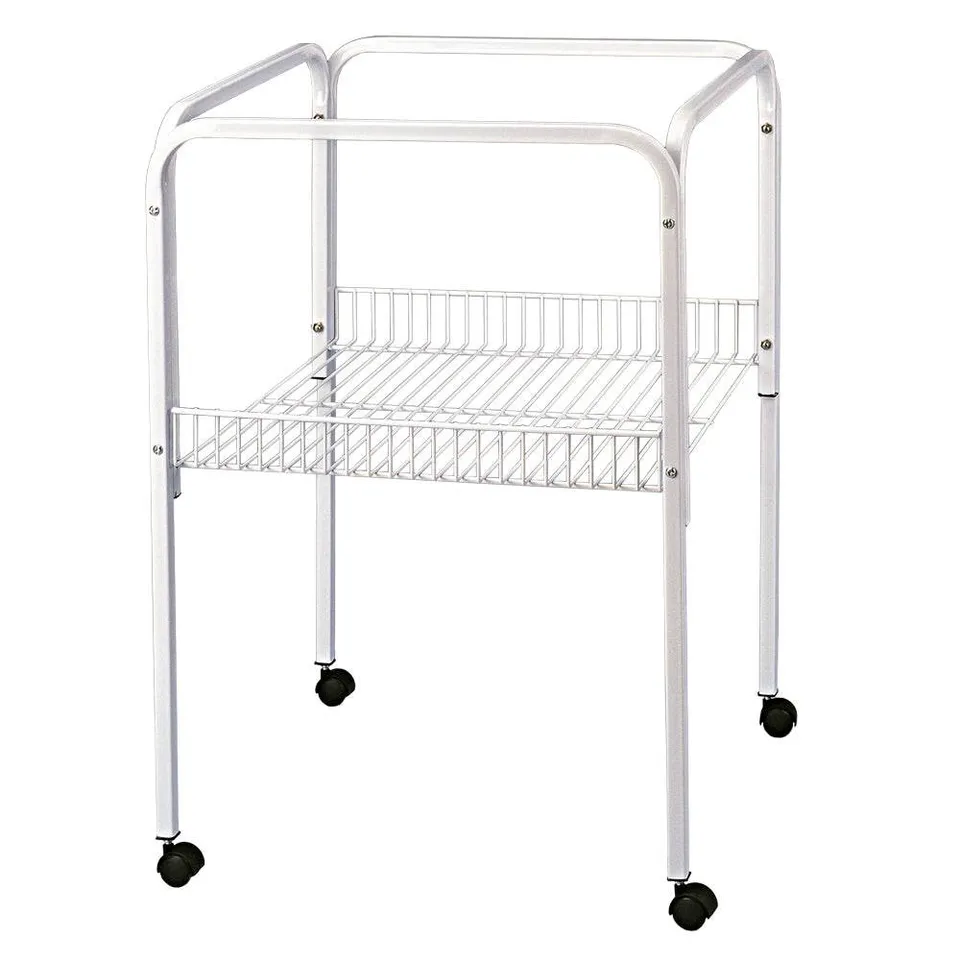 arquivet-support-cage-oiseau-ancona-blanc-48x48x70-5-cm-roulettes image 1