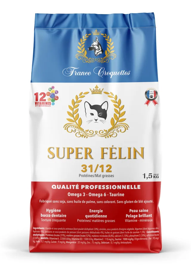 france-croquettes-super-f-lin-31-12-croquettes-chat-1-5-kg image 1