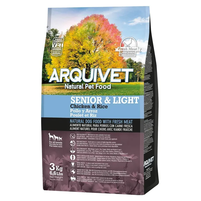 arquivet-super-premium-light-croquettes-chien-poulet-3-kg image 1