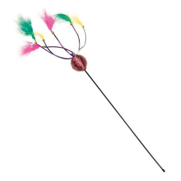 arquivet-canne-65-cm-jouet-chat-plumes-avec-balle image 1