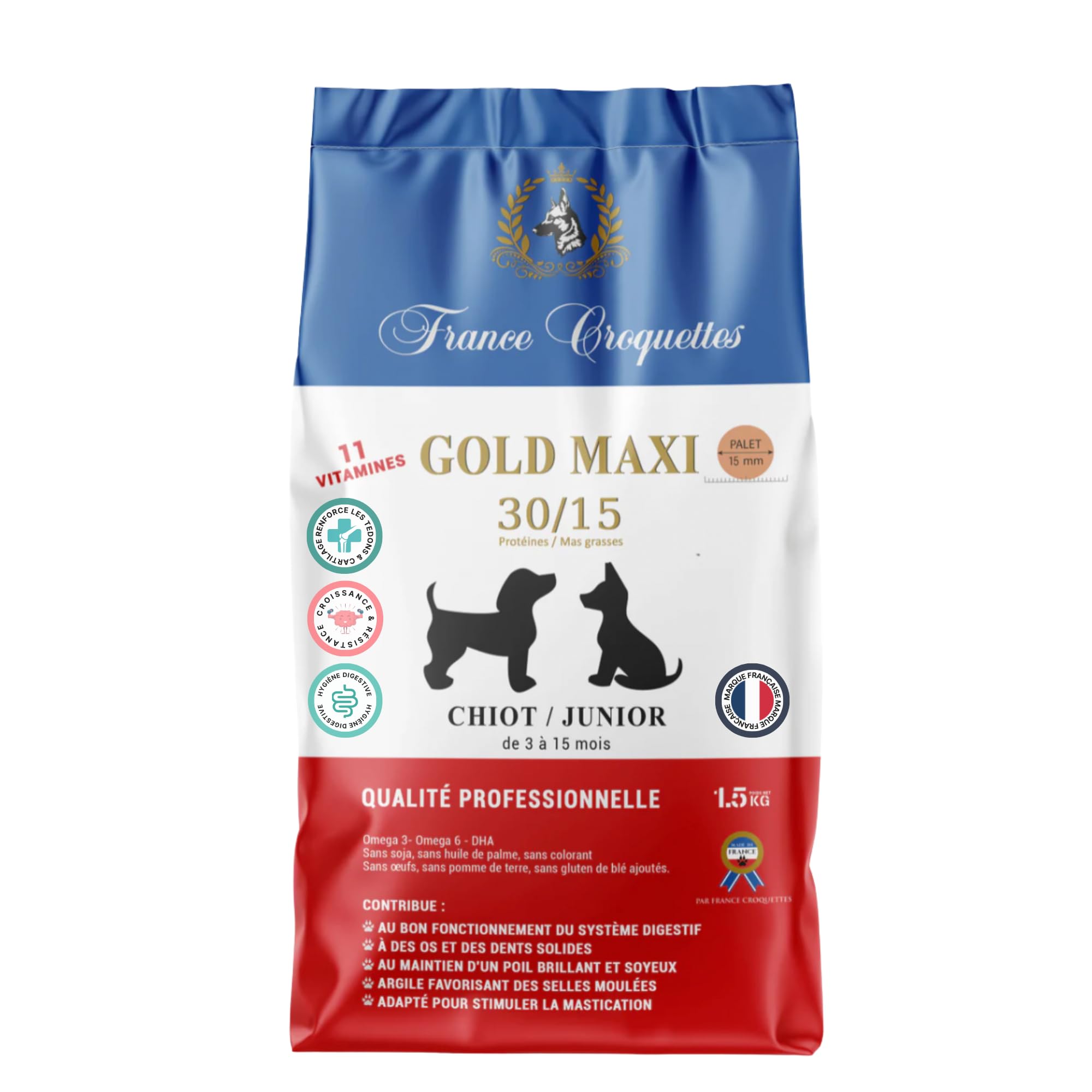 france-croquettes-gold-maxi-chiot-30-15-croquettes-chiot-om-ga-3 image 1