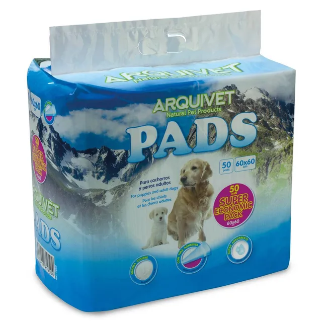 arquivet-tapis-hygi-niques-60x60-cm-chien-x50-absorbants image 1