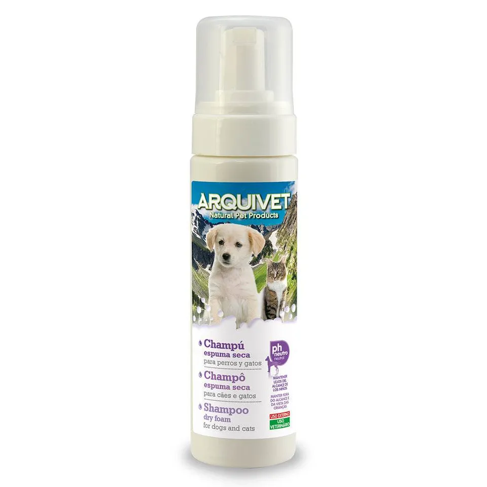 arquivet-shampooing-mousse-s-che-chien-sans-rin-age-200-ml image 1