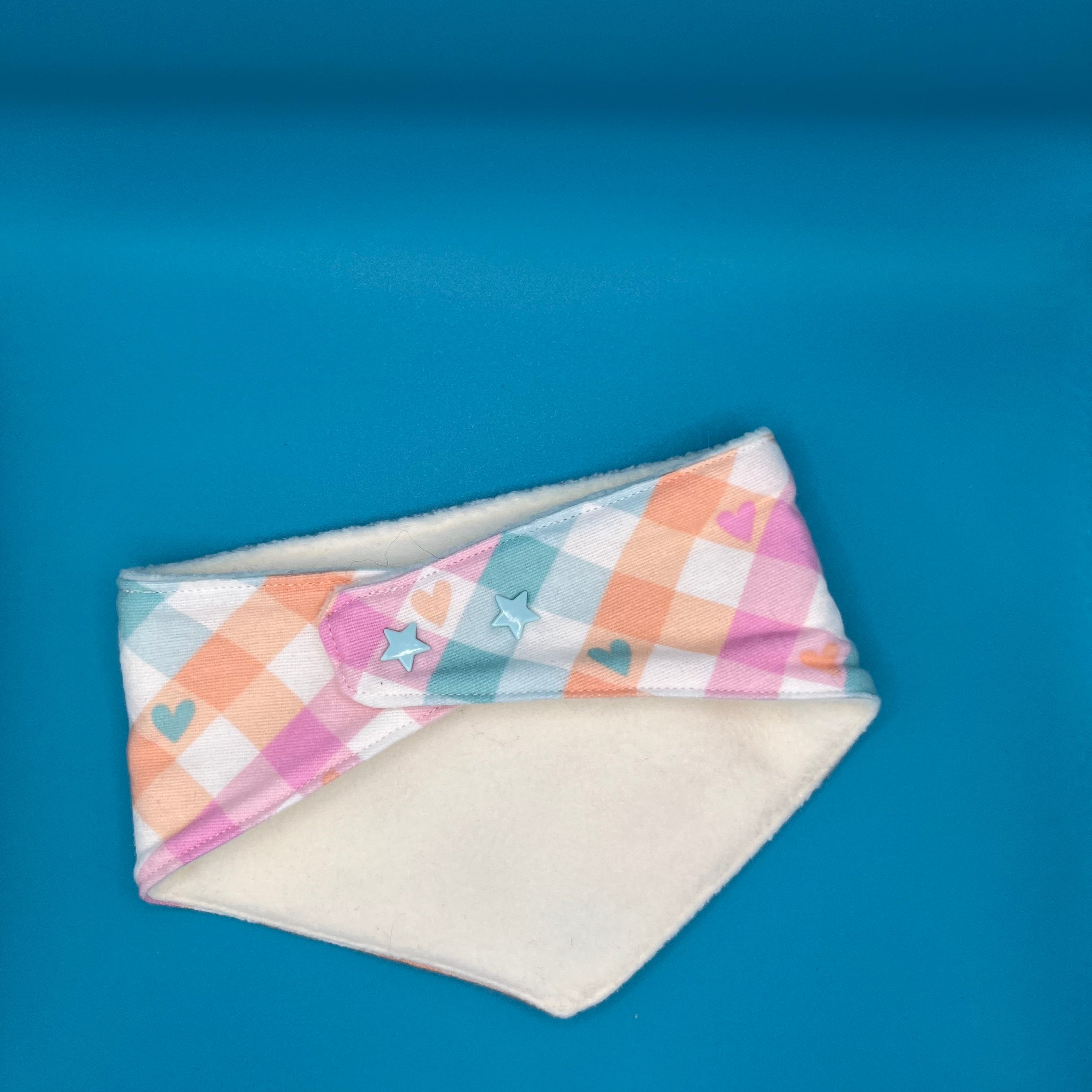 carabidule-carreaux-pastels-bandana-chien-hiver-polaire-taille-s image 2