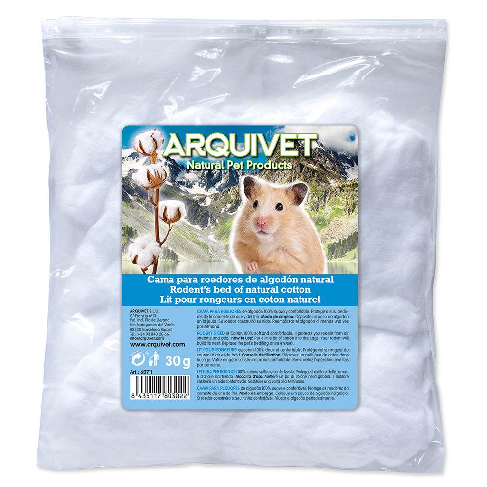 arquivet-coton-blanc-hamster-nid-doux-60-g image 1