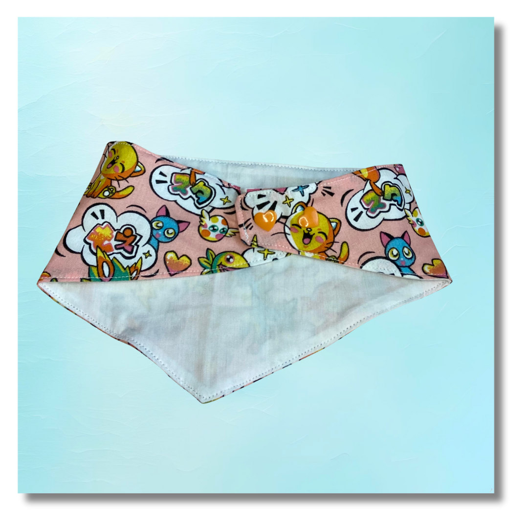 carabidule-poke-bandana-chien-r-versible-blanc-coton image 2