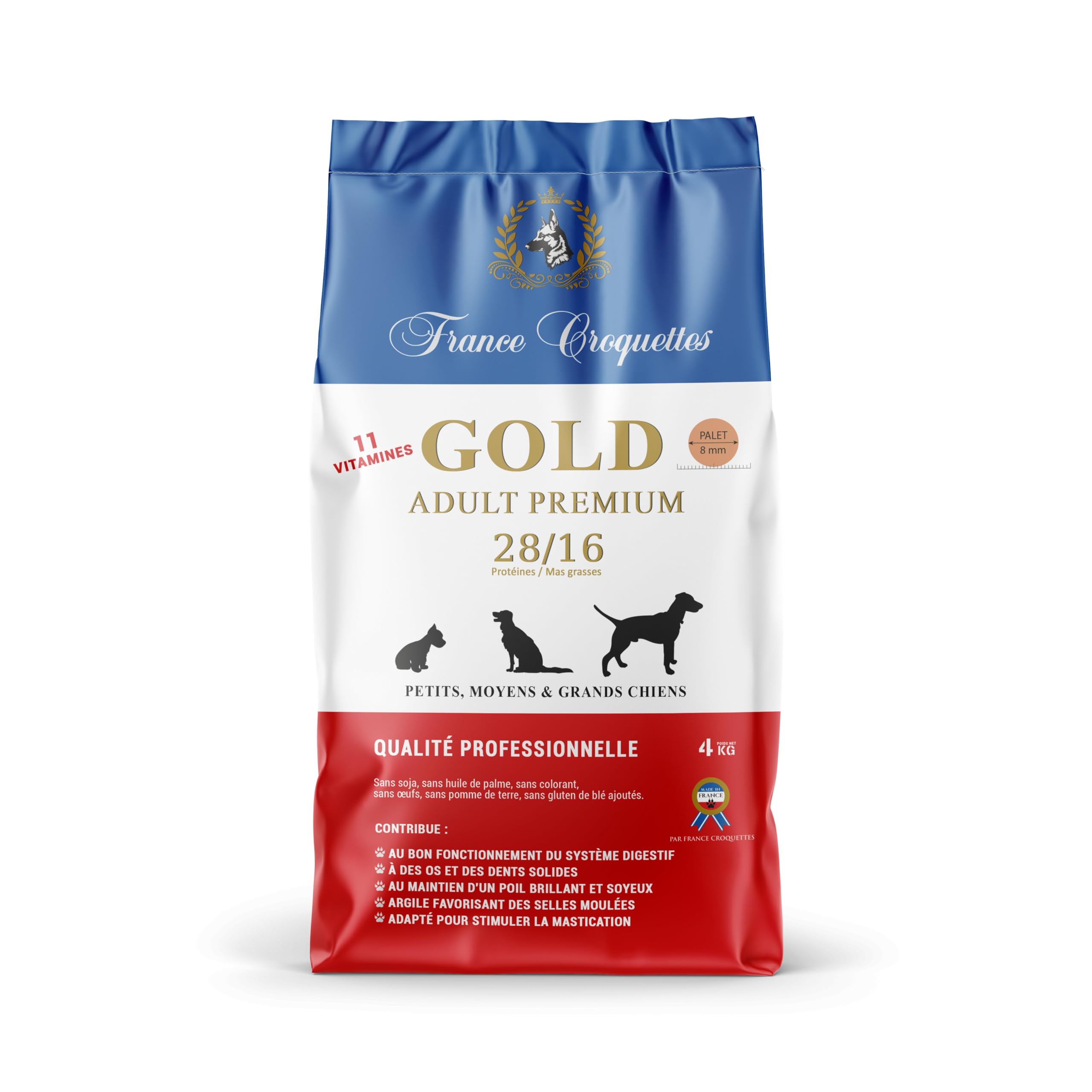 france-croquettes-gold-adult-premium-28-16-croquettes-4-kg image 1