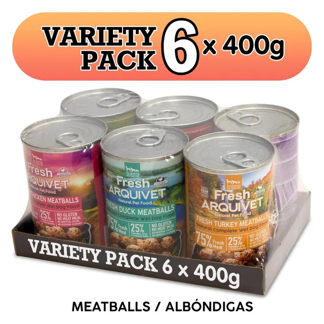 arquivet-boulettes-chien-viande-fra-che-6x400-g-assortiment image 1