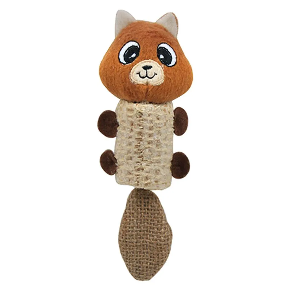 arquivet-jouet-chat-ours-orange-marron-peluche-16x5-cm image 1