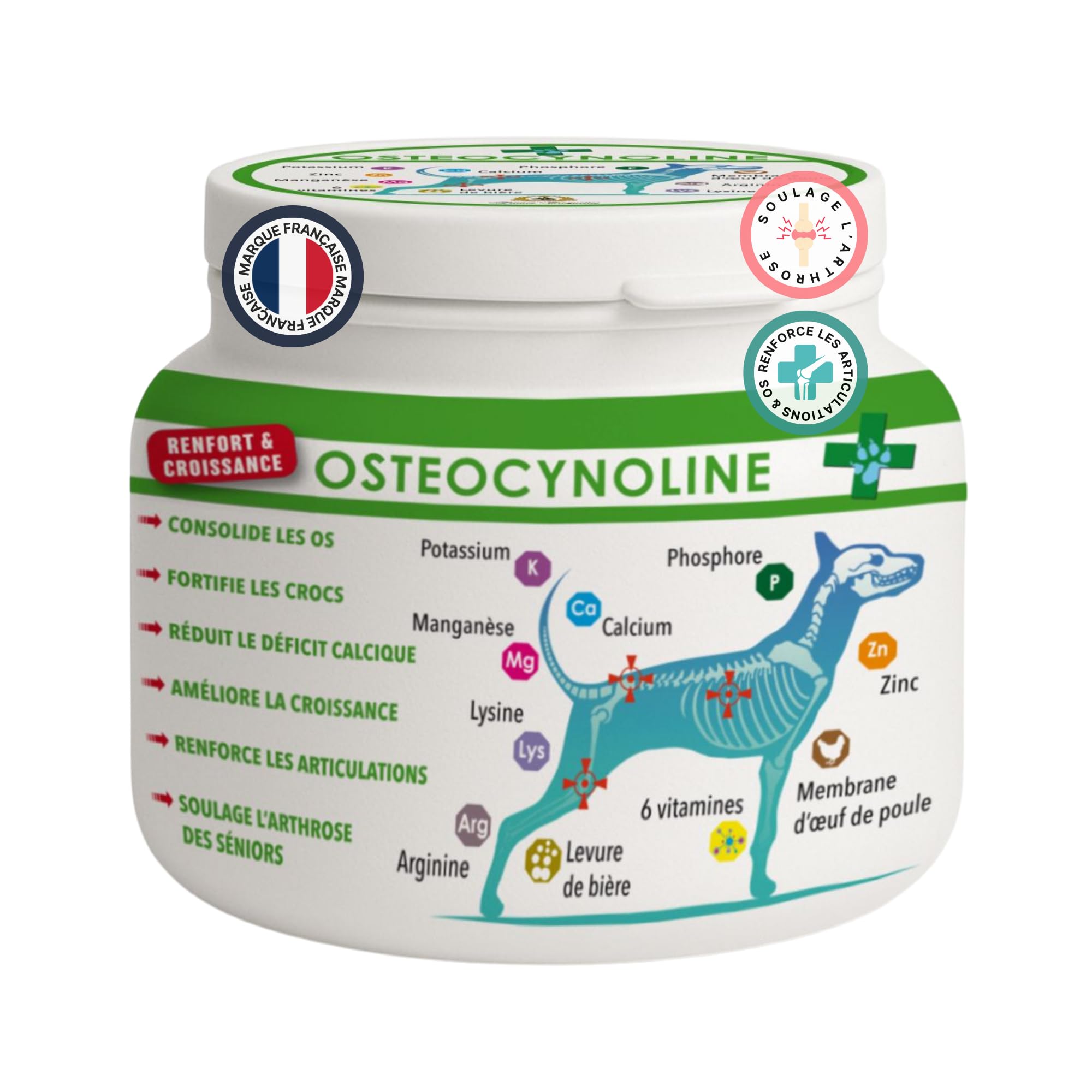 france-croquettes-ost-ocynoline-calcium-poudre-chien-400g image 1